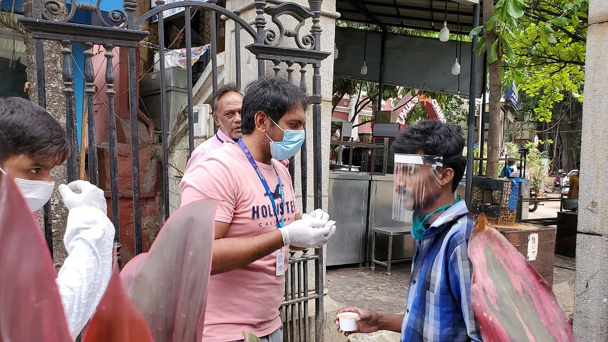 Face shields provided to sanitation workers.