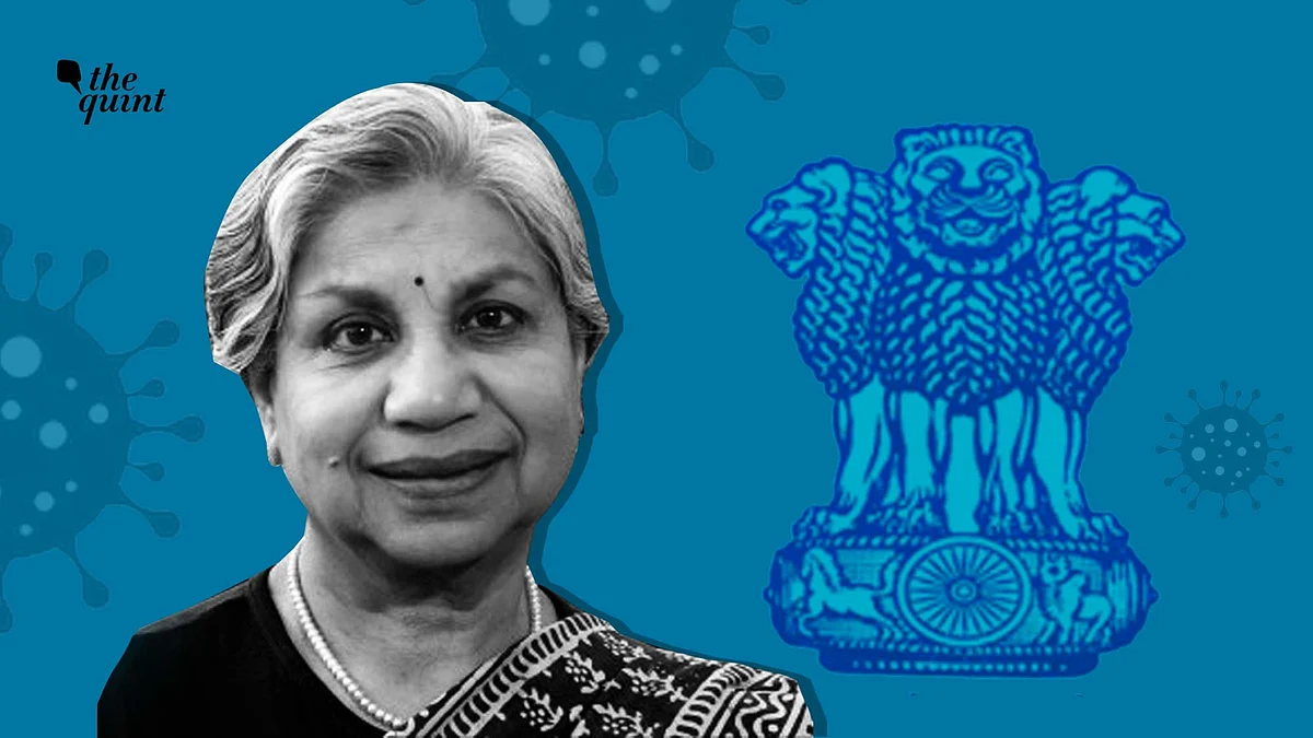 Image of Retd IAS Shailaja Chandra and Indian civil services logo used for representational purposes.