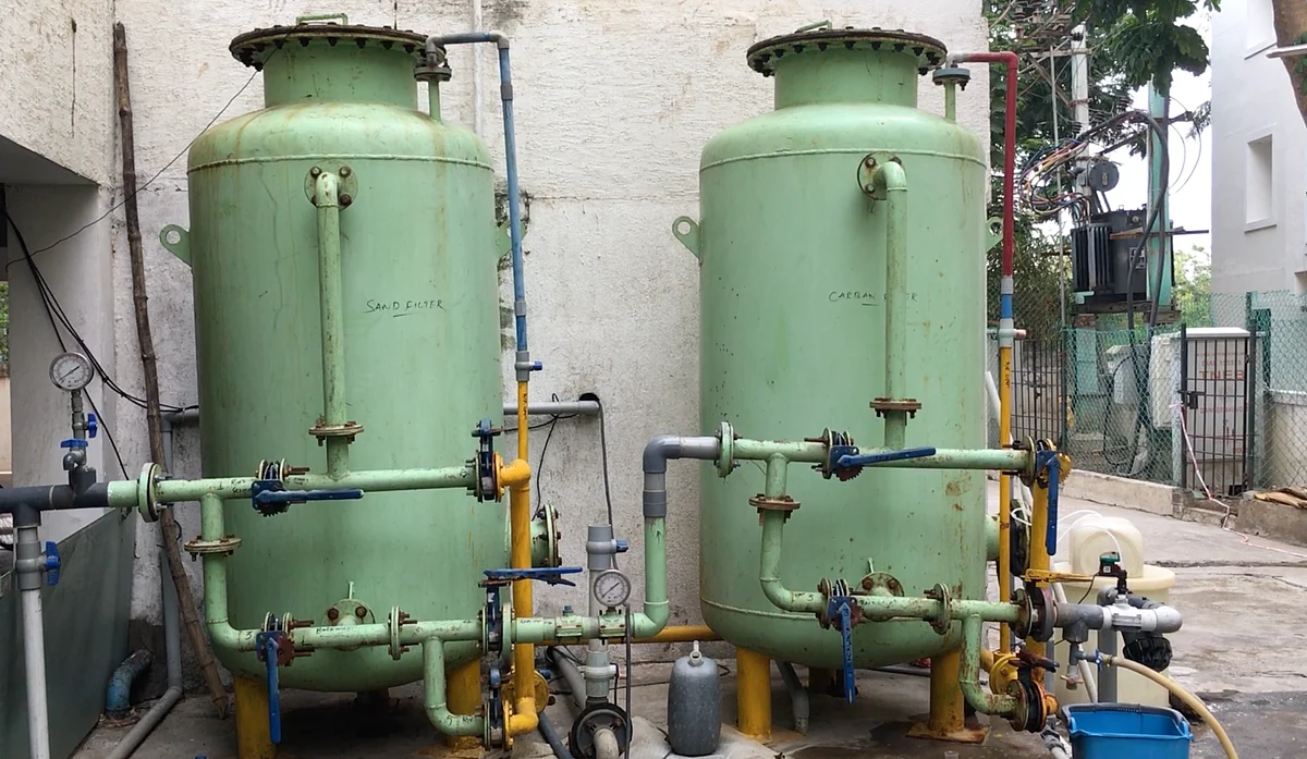 The sewage treatment plant system takes care of the total requirements of toilet flushing, gardening, cleaning of open areas.