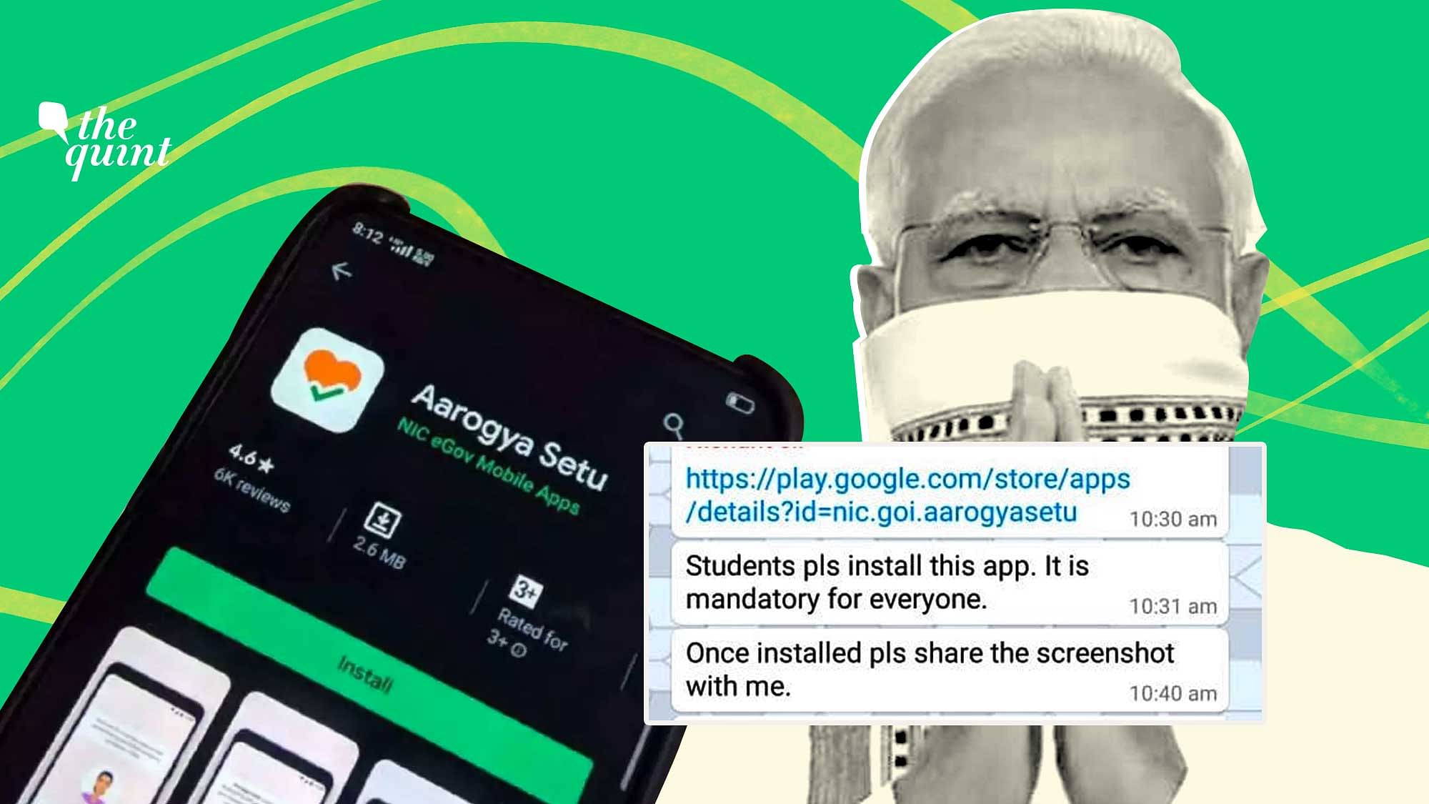 PM Modi’s speech and the MHA’s order only encourage people to download the app, they do not make it mandatory to do so.