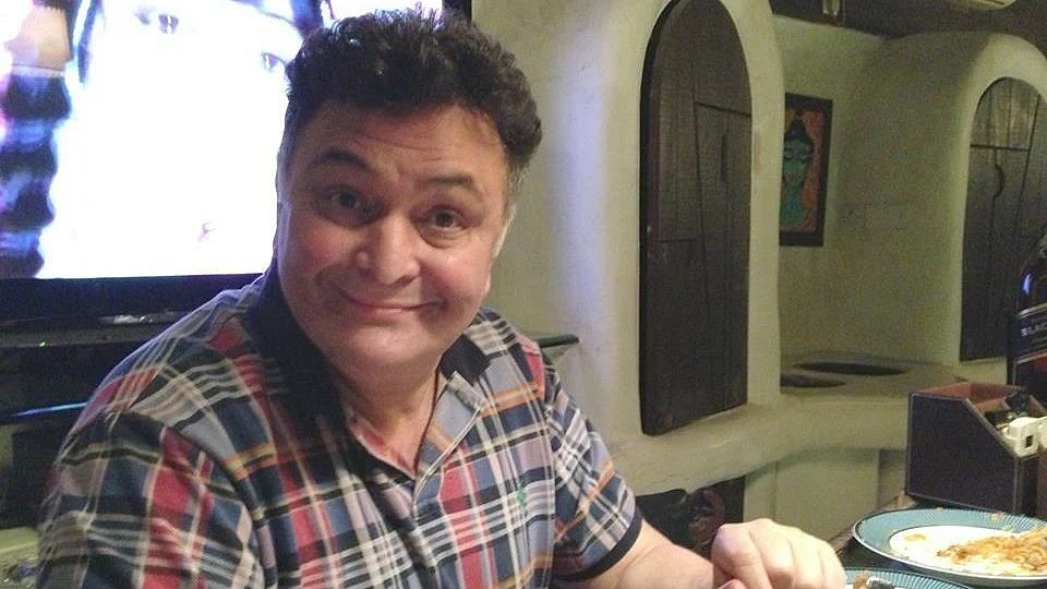 Rishi Kapoor captured in a jovial mood.