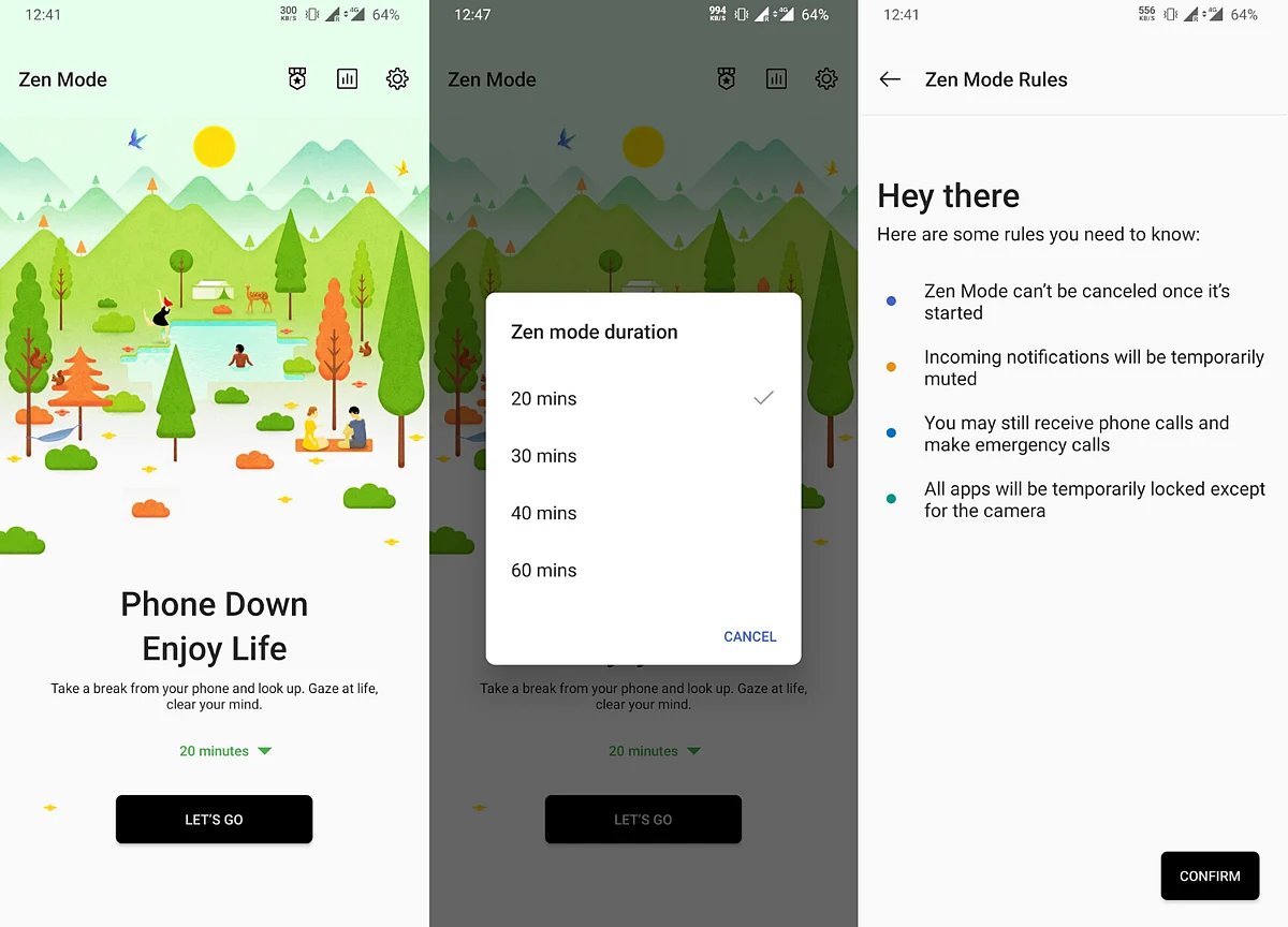 Zen Mode can be used to lock yourself out of your phone.