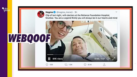 Fact Check Old Video Of Rishi Kapoor Shared As Last Clip From