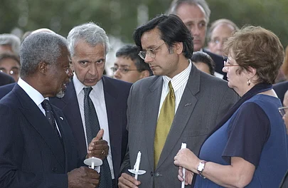 Shashi Tharoor at Sergio’s remembrance meet.