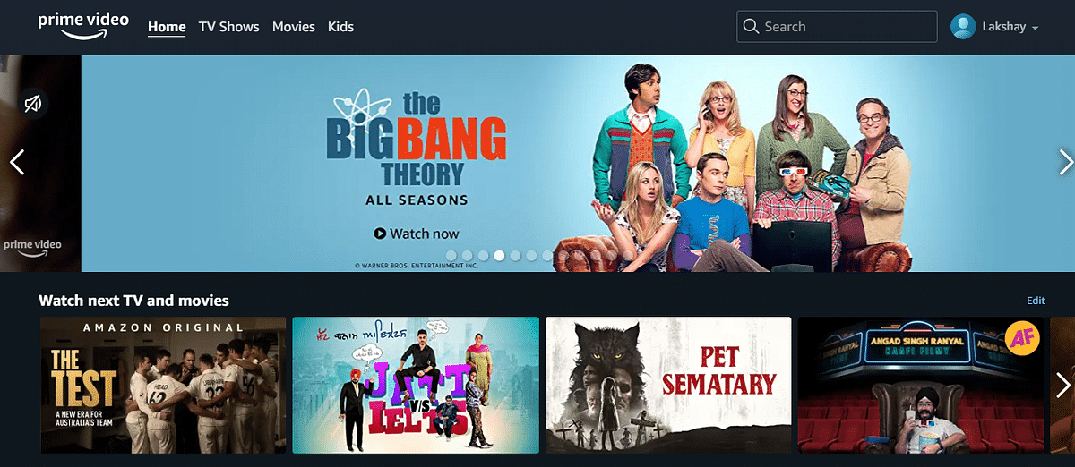 Amazon Prime Video has introduced  separate user profiles, with users getting the ability to create six profiles.