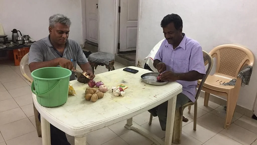 They buy their own groceries and cook their food.