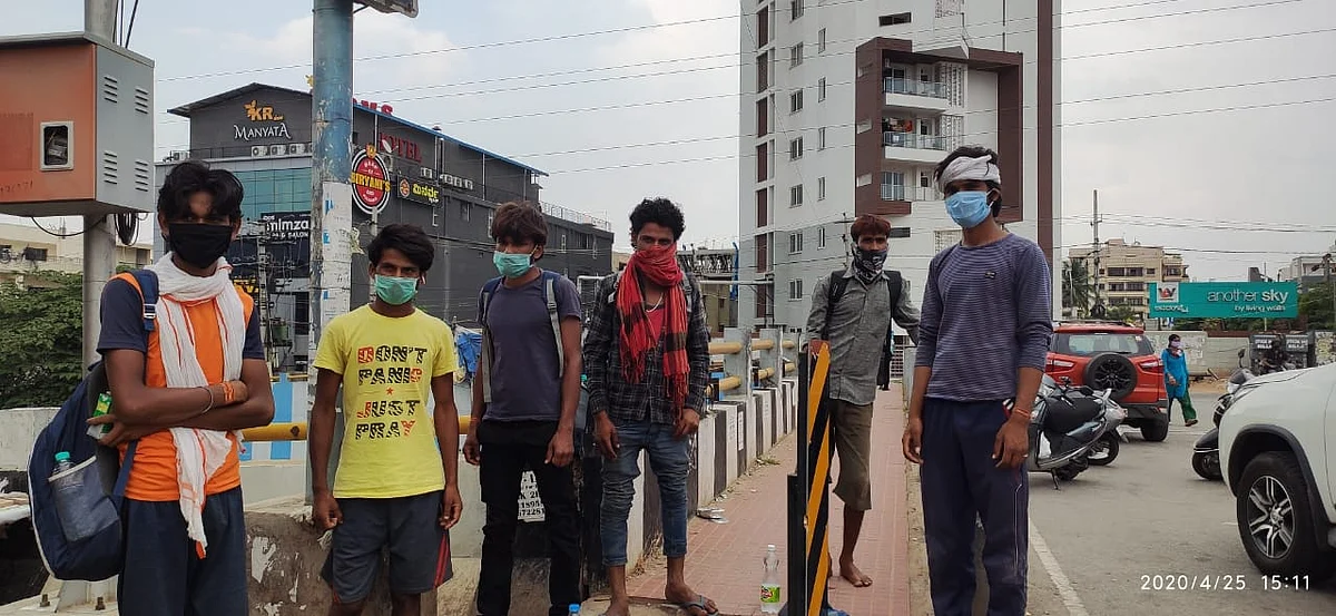 Labourers from Trichy in Tamil Nadu, who were on their way back home to Rajasthan rescued in Bengaluru