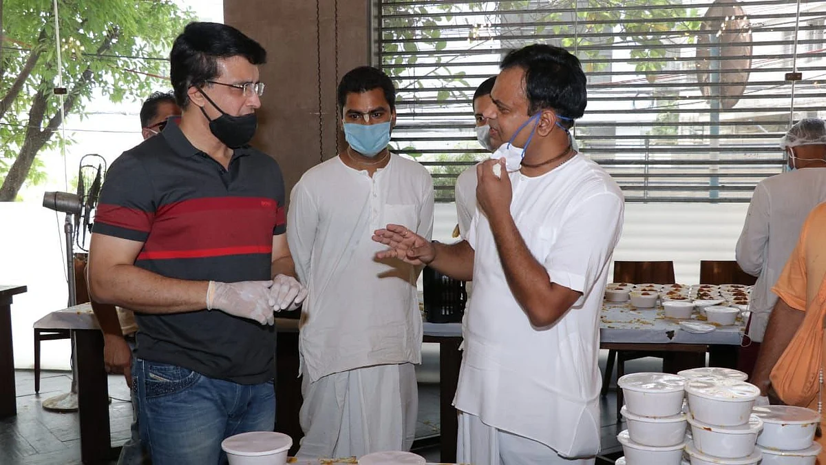BCCI president Sourav Ganguly made a donation to help ISKCON’s Kolkata centre feed an added 10,000 people everyday.