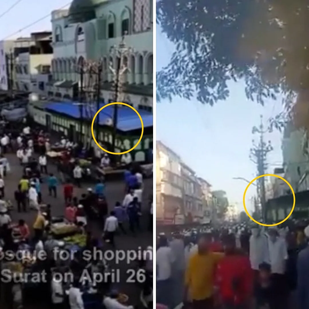 Video shared by News Outlets (L) and viral video (R) 
