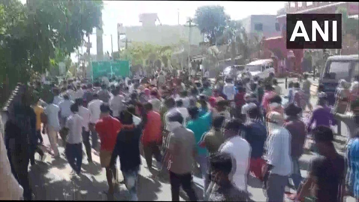 Hundreds of agitated migrant workers, with the demand to go back to their home states, clashed with the police in the Mora village of Gujarat's Surat district.