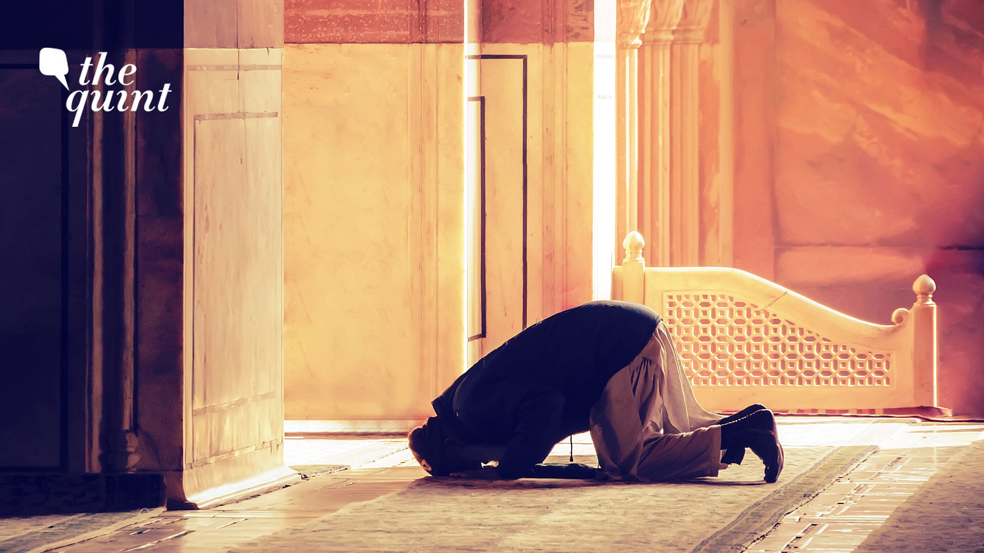Image of a man praying at a mosque, used for representation.