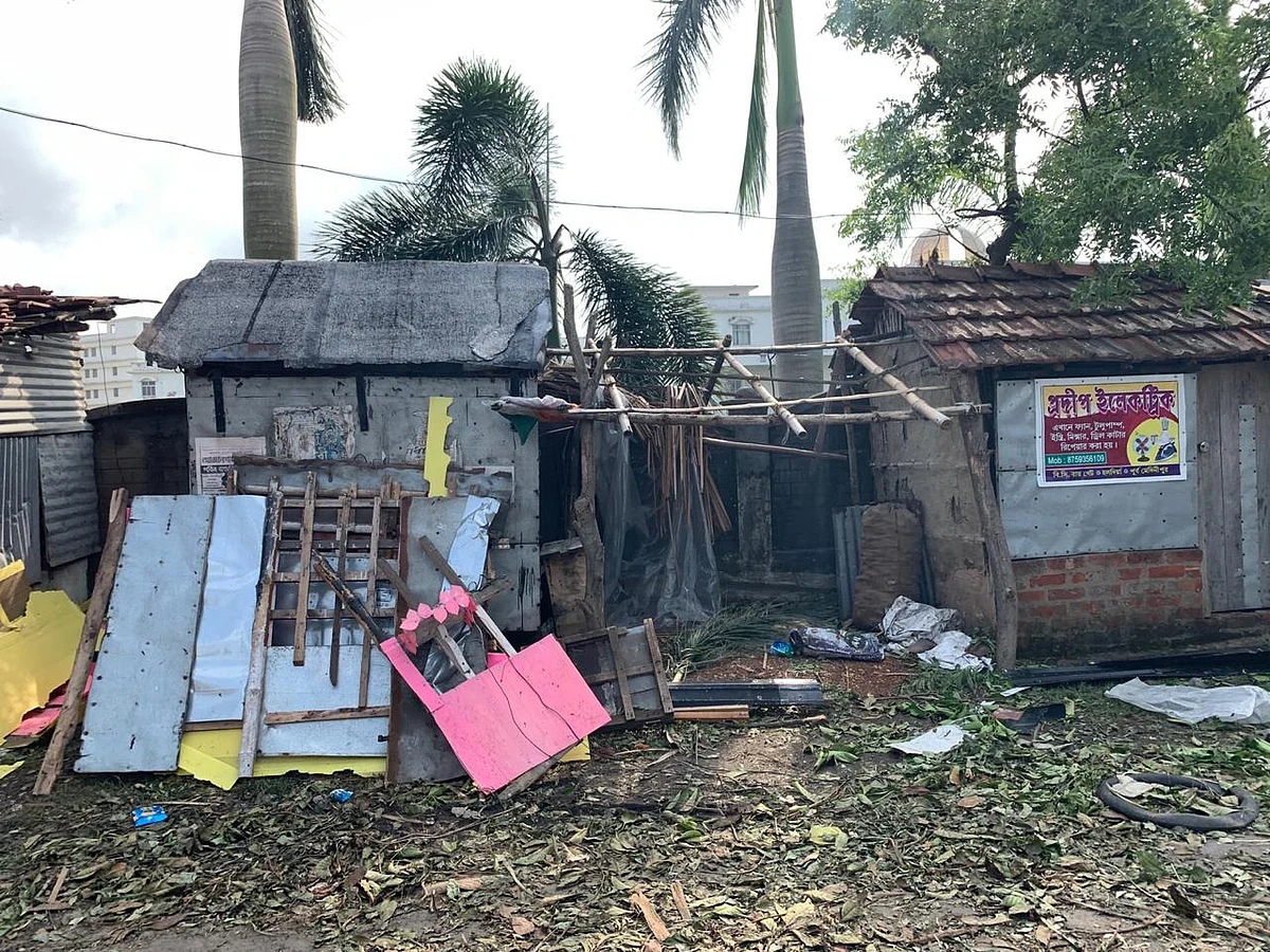 Destruction caused by Cyclone Amphan. 