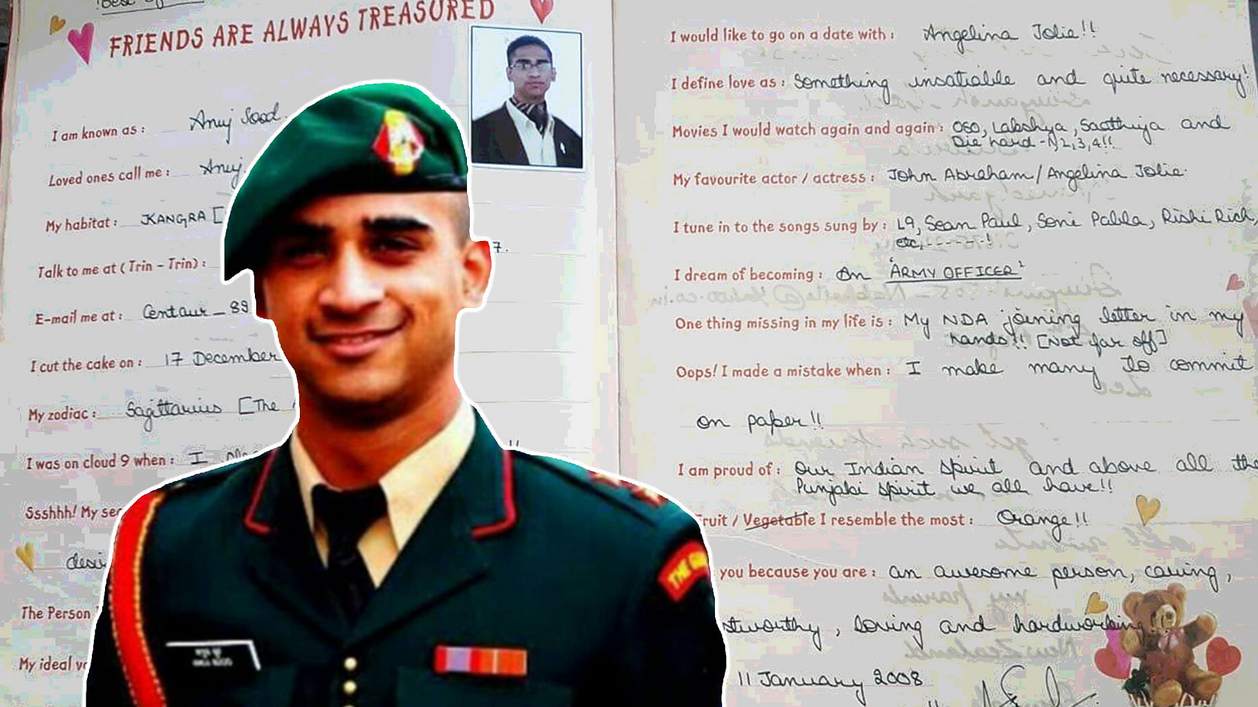 Major Anuj Sood, Martyred in Handwara Encounter