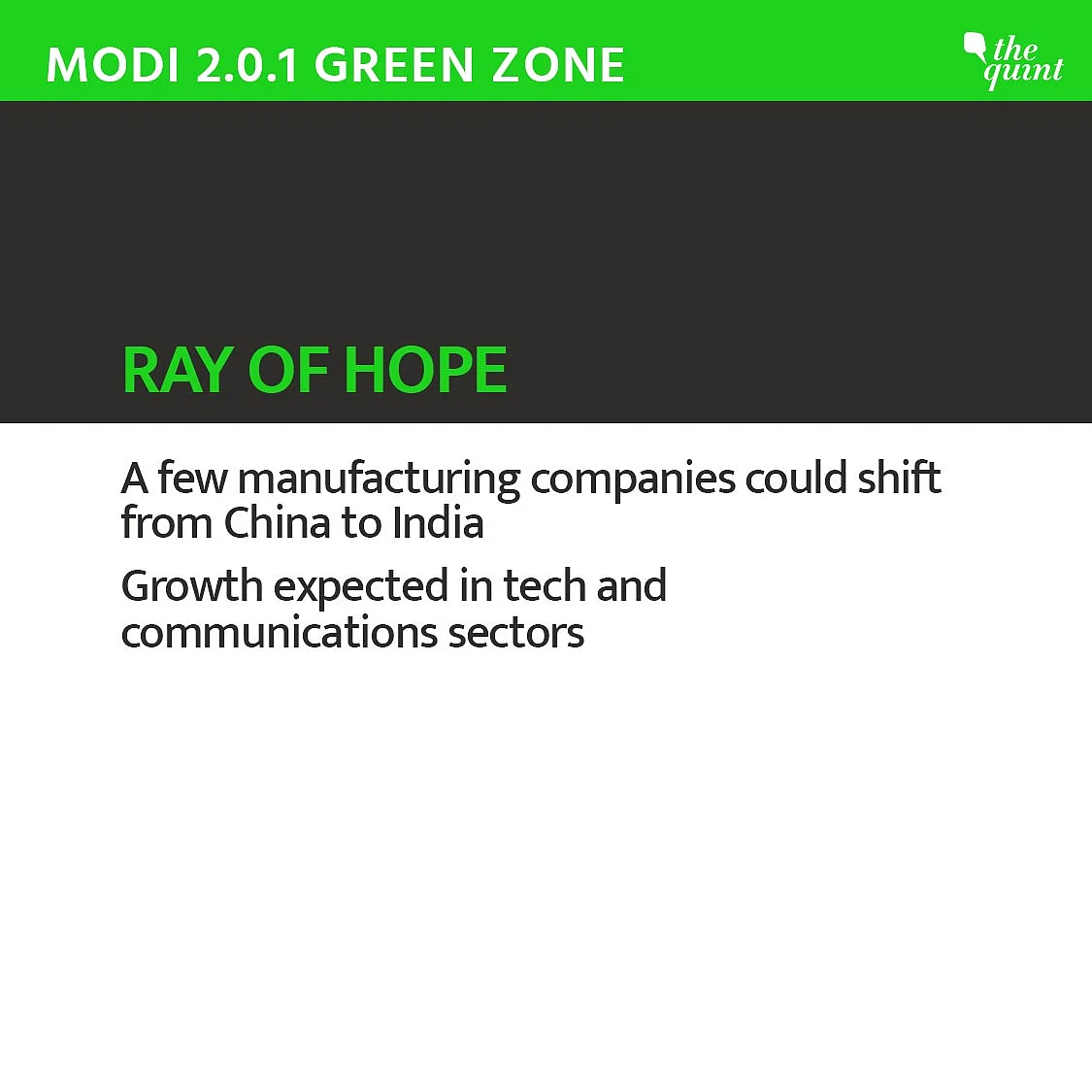 Companies shifting from China might give India a ray of hope.