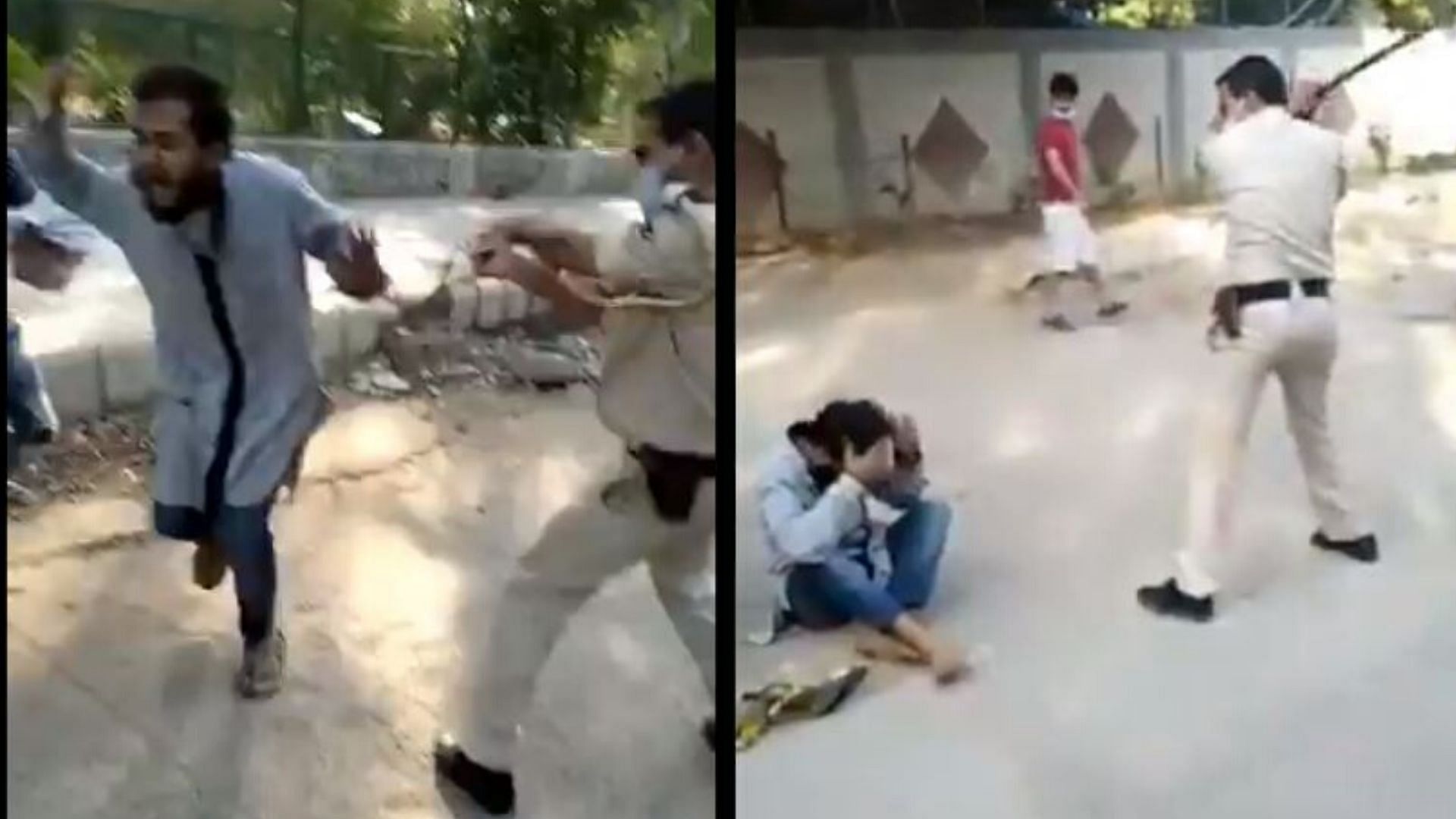 A 30-year-old man, identified as Imran, was allegedly thrashed by a policeman for ‘hugging people’ in southwest Delhi.