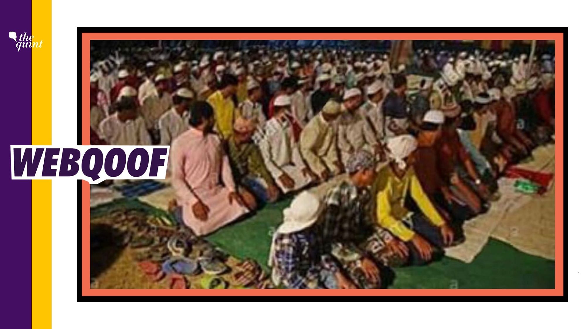A 2018 image from Uttar Pradesh’s Allahabad was shared to propagate the false claim that several people offered namaz in Tamil Nadu’s Vellore amid the ongoing coronavirus lockdown.
