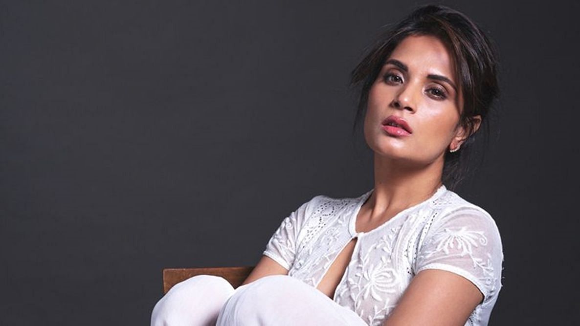 Richa Chadha shot for a sci-fi film at home.