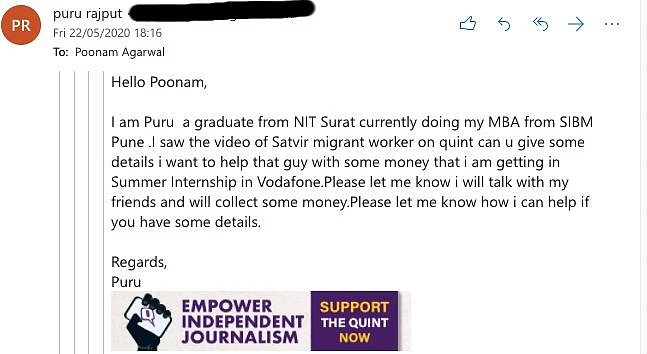 After The Quint’s Report, Hundreds Come Forward To Help Satvir
