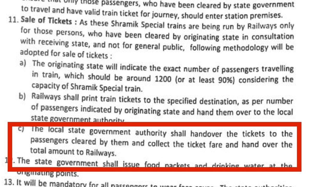 Centre, states or the migrant workers - who is paying how much for the railway tickets of the stranded labourers?