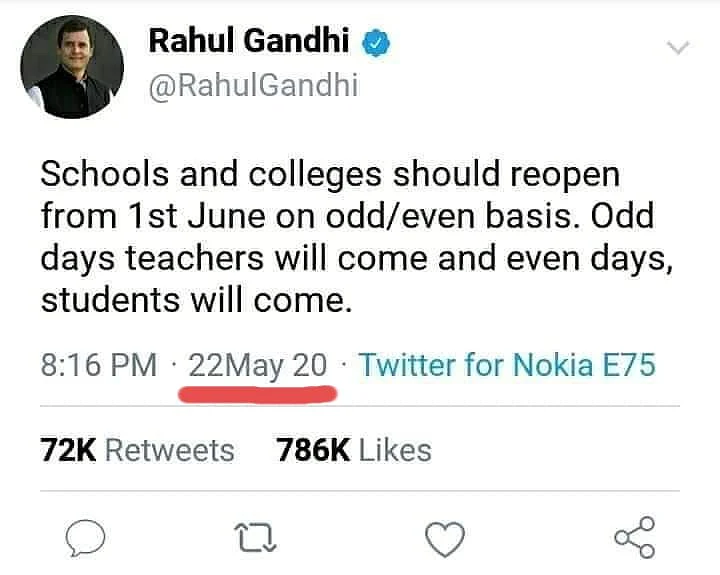 The viral photo of the tweet.