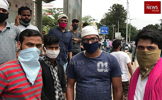 Suvendu and his friends received a message on Friday and had been waiting since 3 am at Palace Grounds