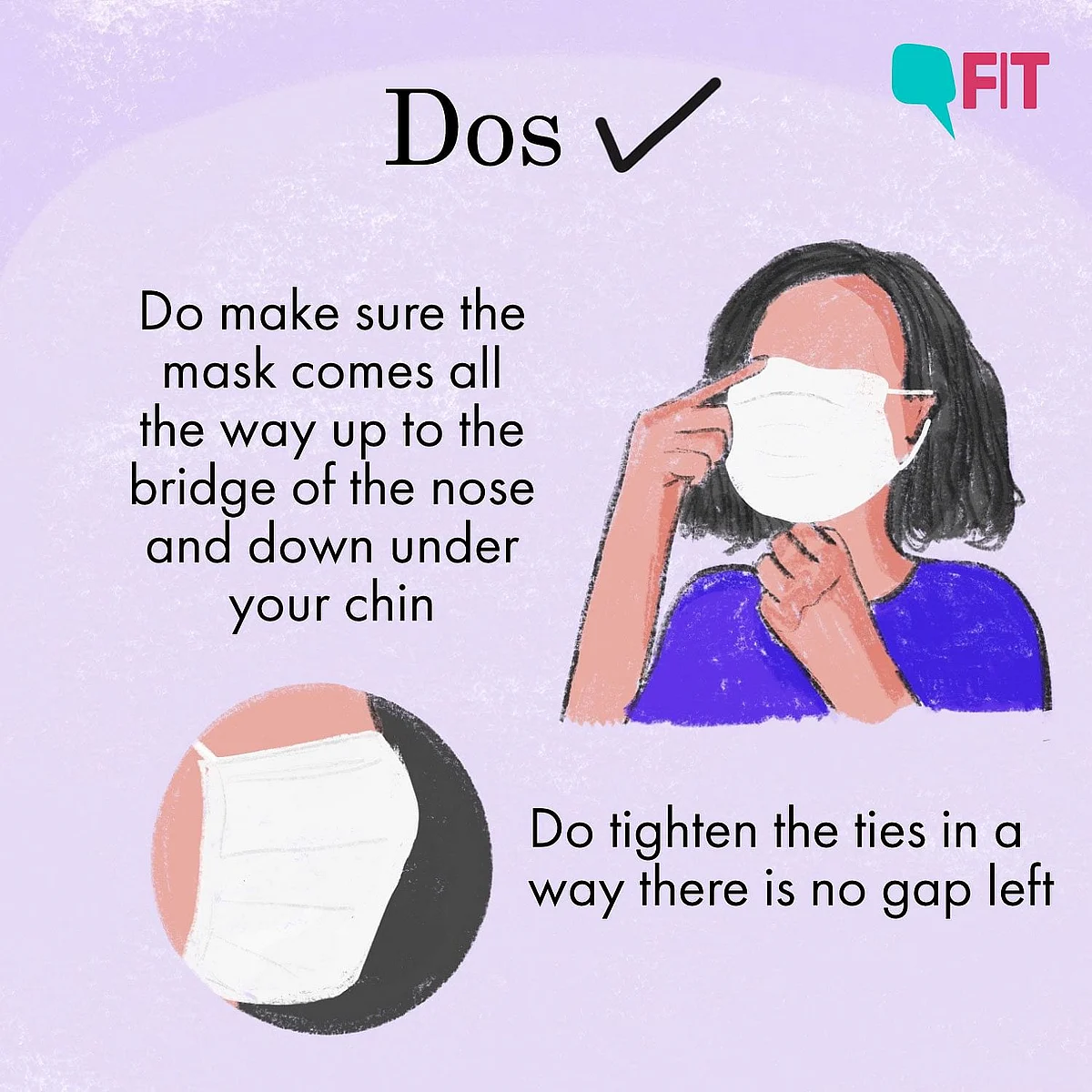 How to wear a face mask right.