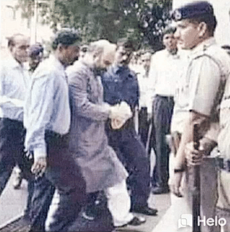 It’s a 2010 image when Amit Shah was taken to the CBI office in Gandhinagar in connection with the Sohrabuddin case.