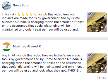  The video does not show an Air India flight, rather it’s a Pakistan International Airlines flight to Toronto.