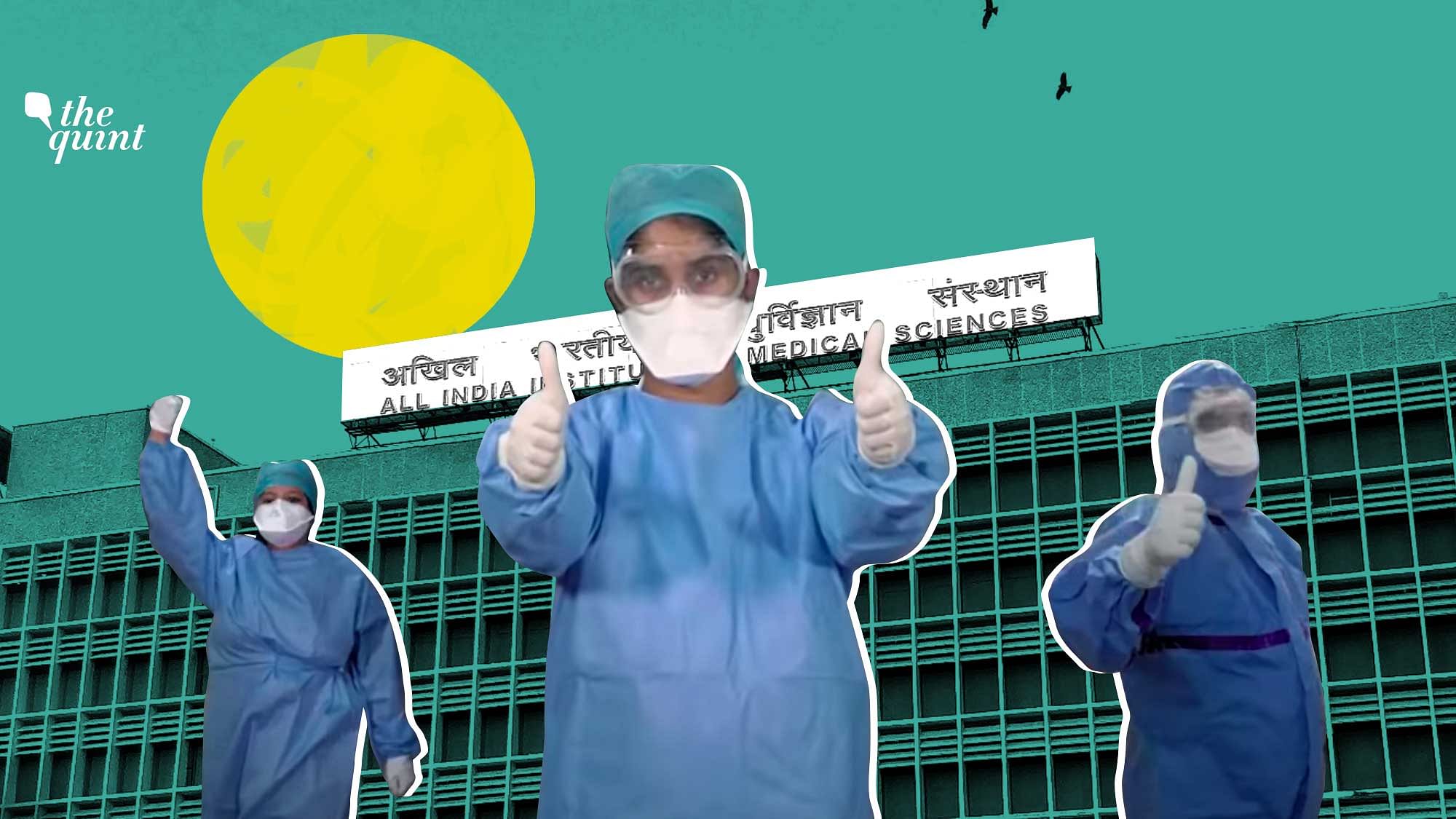 The doctors of AIIMS Delhi have made a special tribute to COVID-19 healthcare workers.