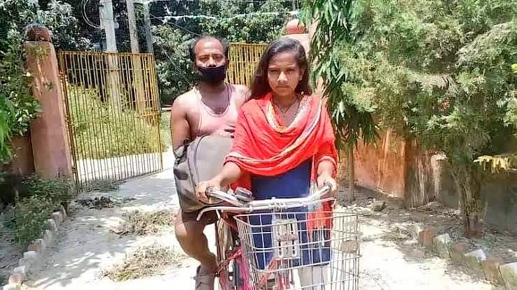 A 15-year-old girl named Jyoti Kumari cycled 1,200 km across states.