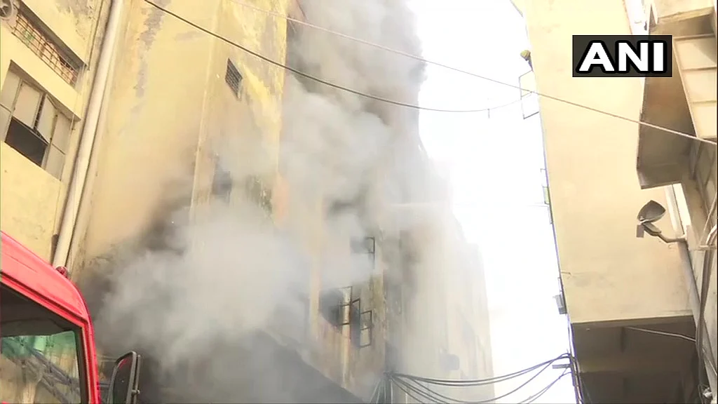 As per reports, the fire broke out at a footwear factory in Keshavpuram area.