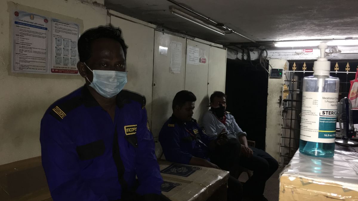 Security guards talk about guarding T Nagar during the lockdown, salaries and how they are at risk due to exposure.