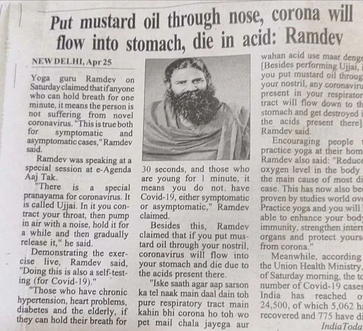 WebQoof Recap: TISS Prof Falsely Targeted; Ramdev’s COVID-19 Cure