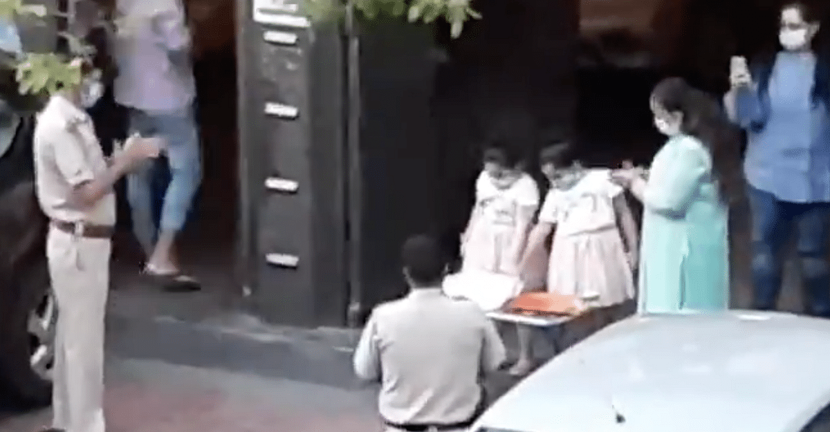 Amid Lockdown, Delhi Police Celebrates Two Little Girls’ Birthday
