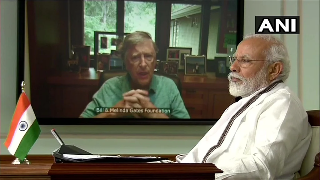 PM Modi Discusses COVID-19 with Bill Gates Via Video Conference