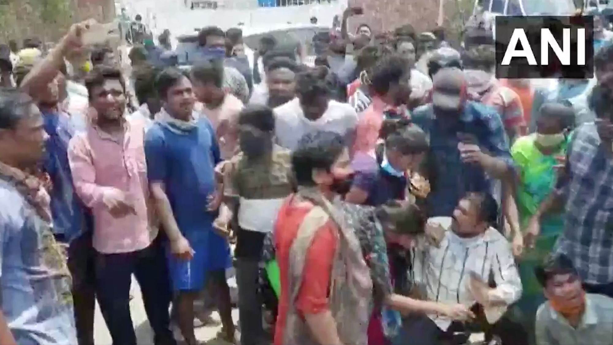 Locals of R R Venkatapuram in Visakhapatnam staged a protest demanding relocation of the plan and arrests of those responsible for the styrene leak that claimed at least 11 lives.