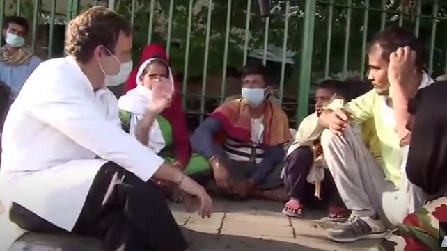 Rahul Sits on Footpath, Listens to Migrants’ Woes in New Video.