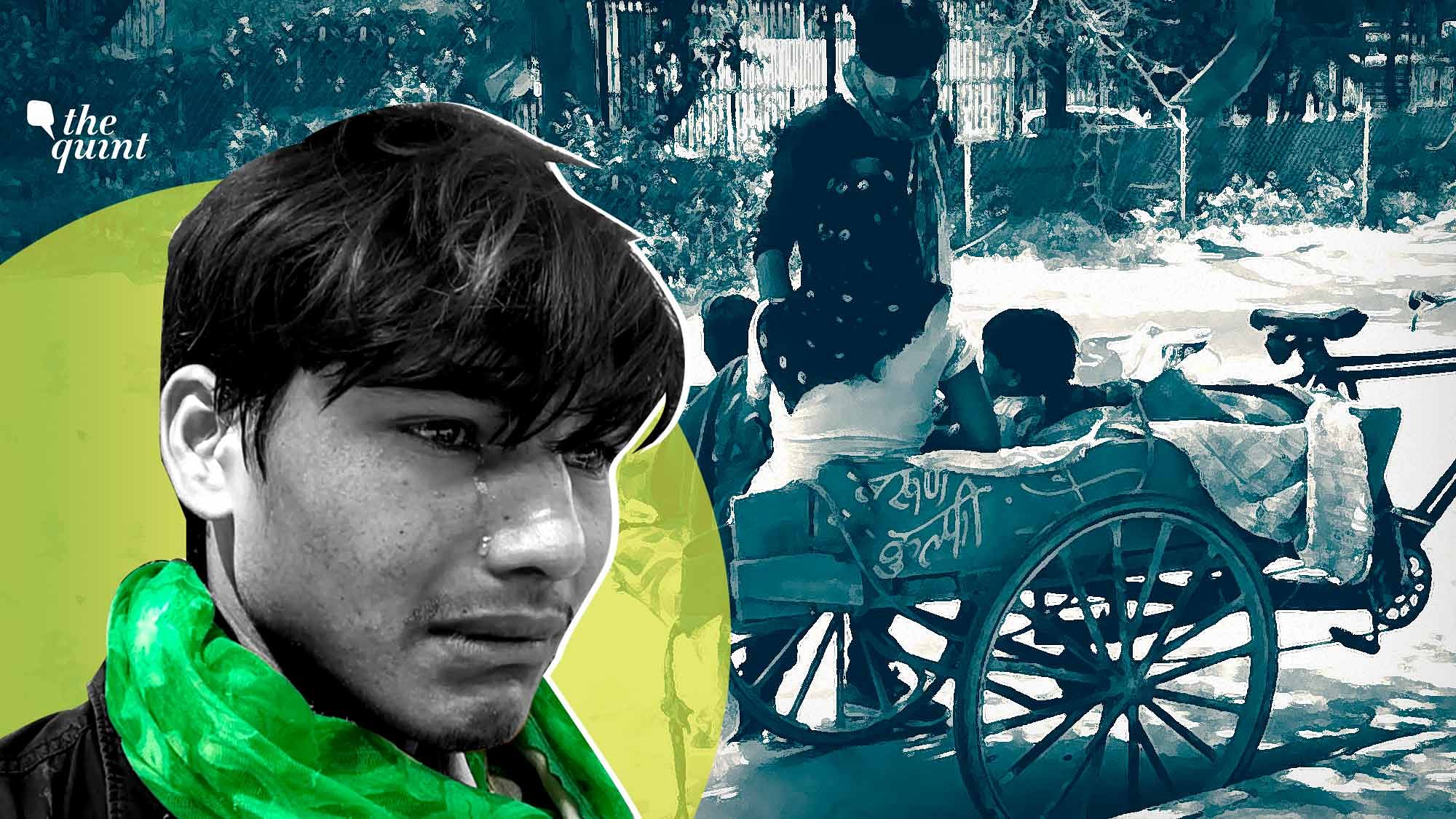 24-year-old Satvir, a migrant worker, was forced to leave his cart behind.