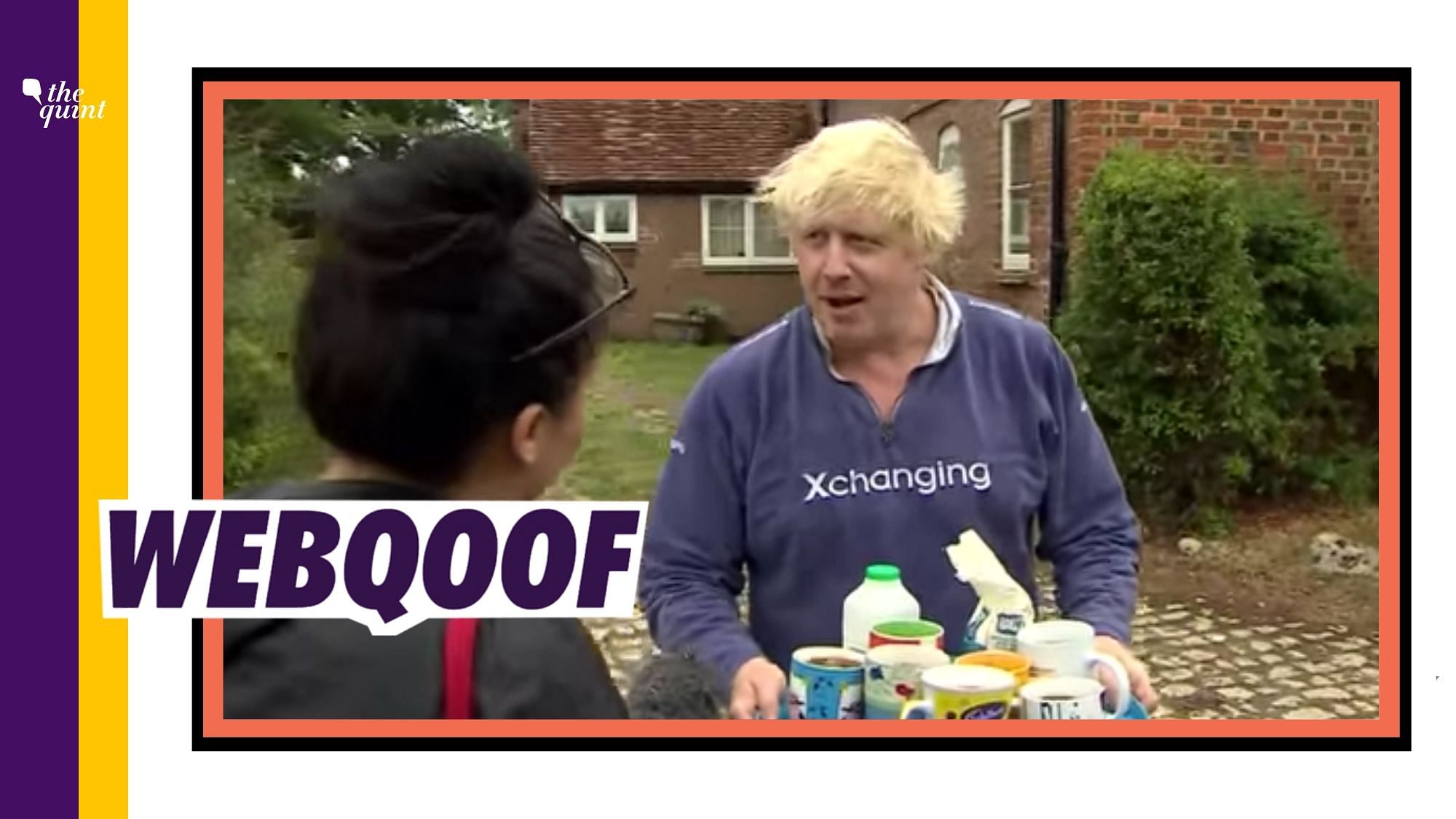 A viral video falsely claimed that UK PM Boris Johnson offered tea to journalists after recovering from coronavirus.
