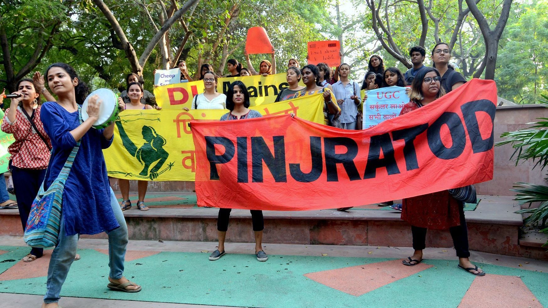 Pinjra Tod activists. Image used for representational purposes.&nbsp;