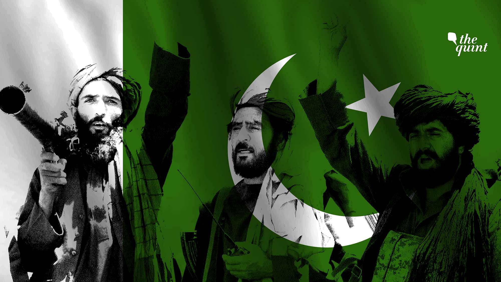 Image of Pakistan flag and an AP image of the Taliban used for representational purposes.