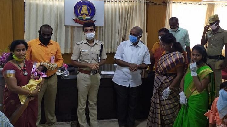 It was an emotional day for the Pudukkottai district Superintendent of Police, Arun Sakthi Kumar, who was asked to name a baby whom he rescued.