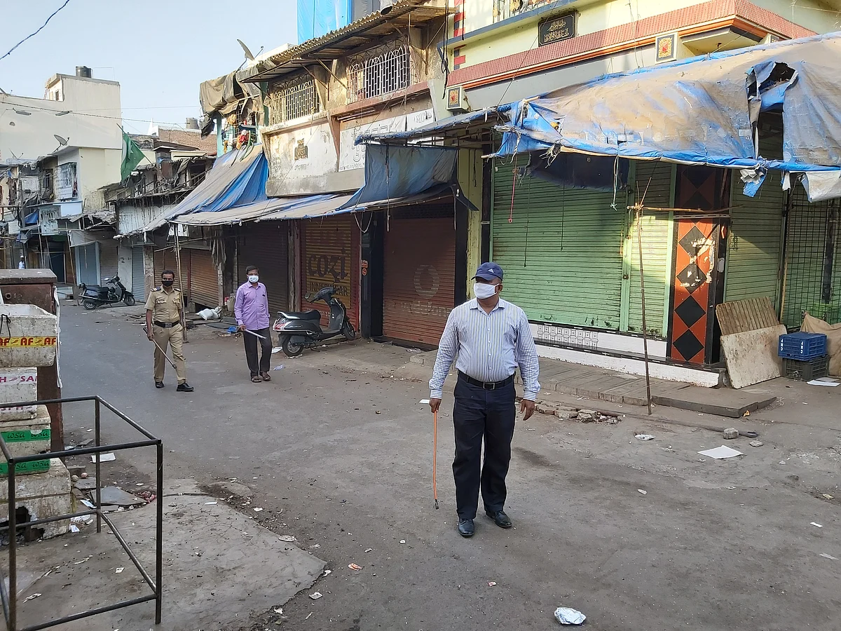 Police patrolling in Baiganwadi.