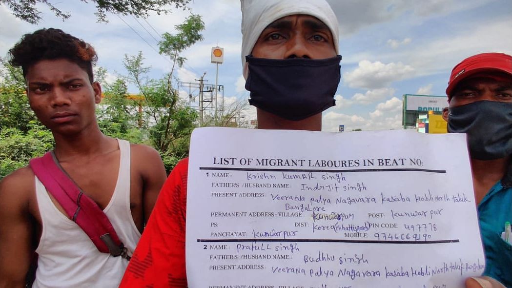 Most migrant workers are walking with a limited amount of supplies and money. 