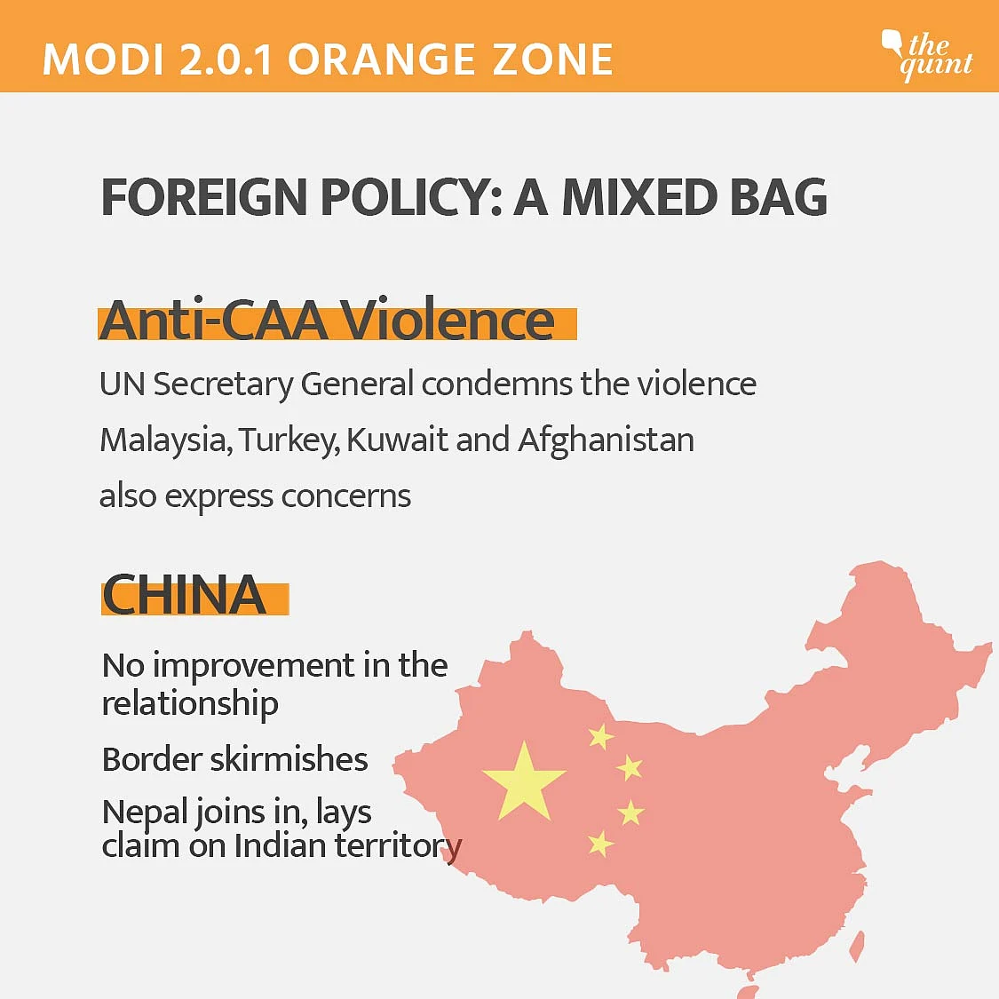 Foreign policy – a mixed bag.