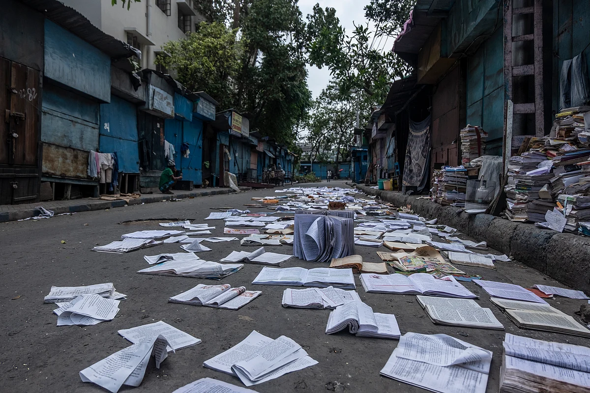 Kolkata’s iconic College Street covered with books post Amphan.