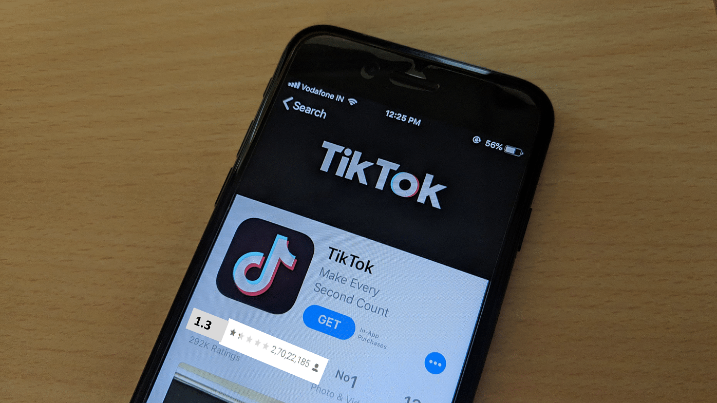 TikTok’s rating has fallen from 4.9 to 1.3 on the Google Play Store.