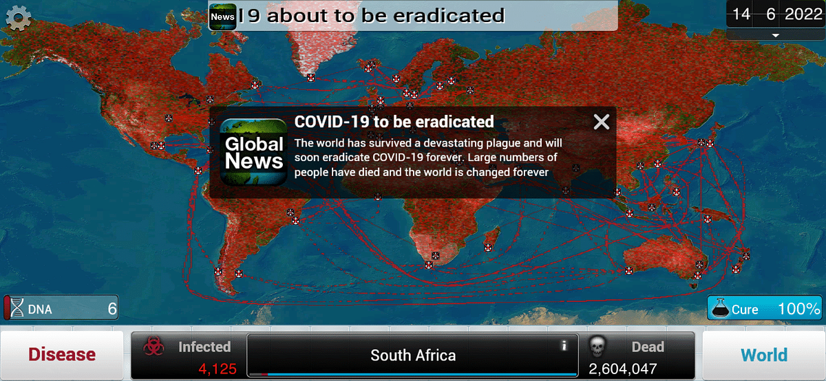 Plague Inc is a simulator video game that has been developed by Ndemic Creations.