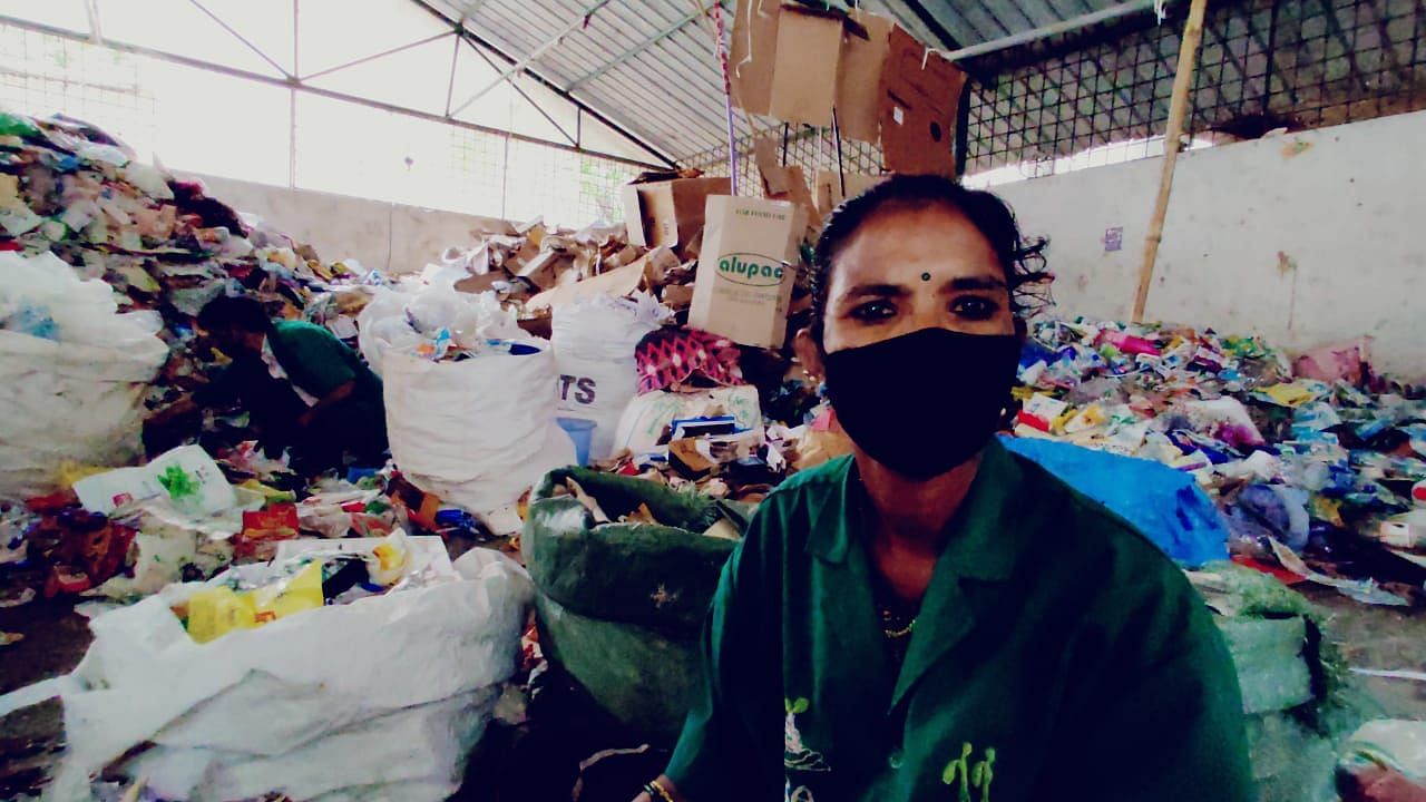 Geetha is one of the sanitary workers in Bengaluru who have to go through the dry waste and she fears the masks piling up could affect her health.&nbsp;