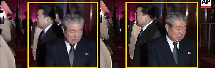Left: Viral video. Right: AP video.